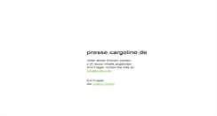 Desktop Screenshot of presse.cargoline.de