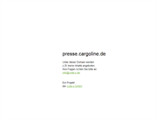 Tablet Screenshot of presse.cargoline.de